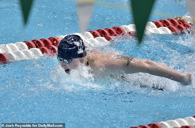 Henig, 21, began swimming for the Yale men's team after placing as an All-American on the women's team the previous year.