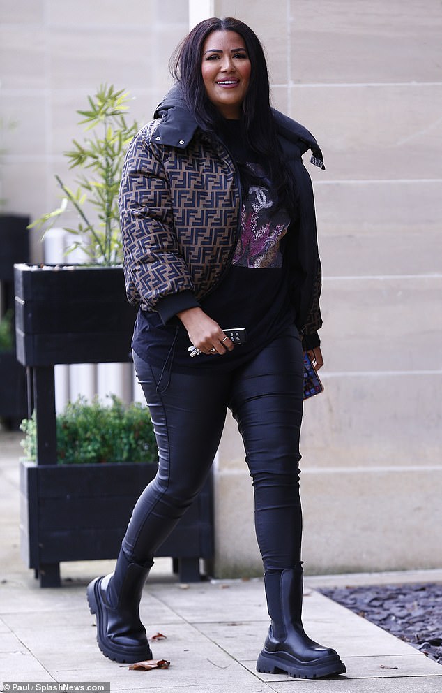 Going out: It comes as Rochelle was spotted on Friday while on her way to her salon in Milton Keynes.