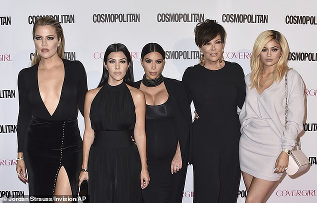 Kris (2nd right) and Kourtney (2nd left) are named in the McWilliams suit.  They are pictured with Khloe, Kim and Kylie in 2015.