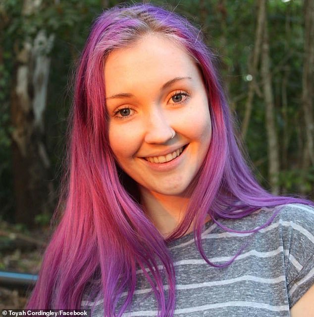 Toyah Cordingley (pictured) was 24 when she was found dead in a shallow grave on Wangetti Beach in October 2018.