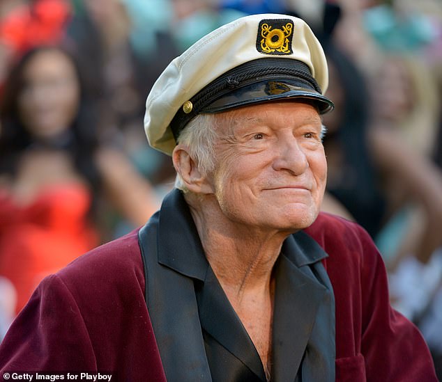 Hugh Hefner was known for his playboy manner with many young girlfriends over the years (pictured at Playboy's 60th anniversary special event)