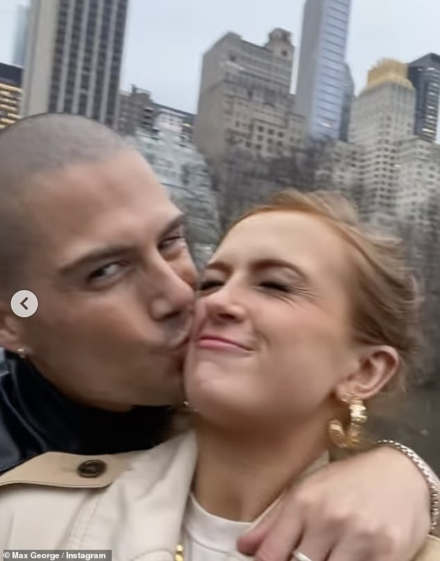 Trip: The couple enjoyed a romantic stroll through Central Park during their trip to New York