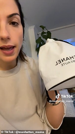 The TikToker received a gift bag from Chanel with the births of her son and daughter