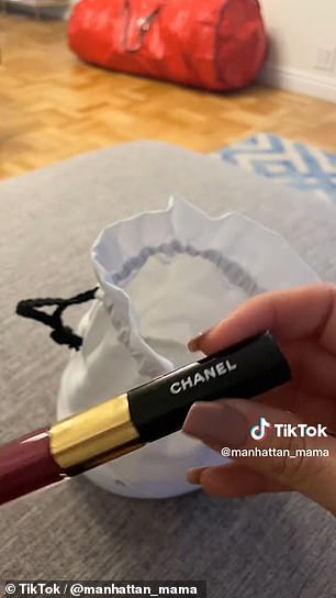 The TikToker said she forgot to open the bag and found it while cleaning out her closet