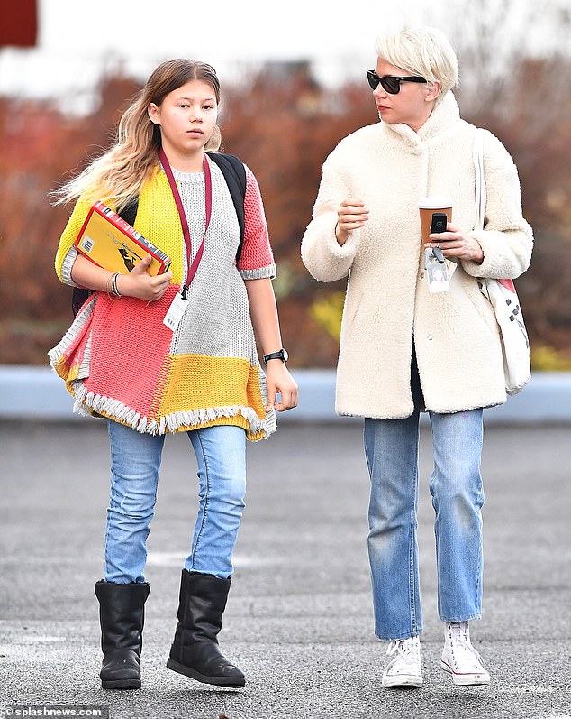 Strong bond: Heath was born in Australia but moved to the US in 1998 to pursue his dream of acting, where Matilda currently resides in New York with her mother (pictured together)