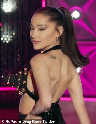 Inspiration: Inspiration: Ariana channeled '80s and '90s Madonna while sporting a black cone-shaped bra, however, it had a little twist as there were gold balls everywhere.