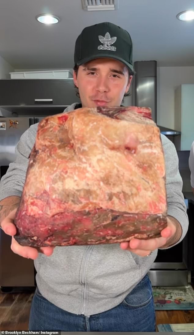 A raw deal?  It comes after his son Brooklyn 'spent £300' on his 'undercooked' roast beef and fans criticized the budding chef for 'spending more on a meal than families spend in a week'