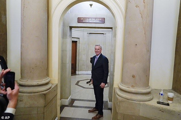 After the longest vote for the gavel since the Civil War, McCarthy's victory was confirmed on the final vote at 12:30 a.m. Saturday morning when four hardline Republicans conceded by voting 'present'.