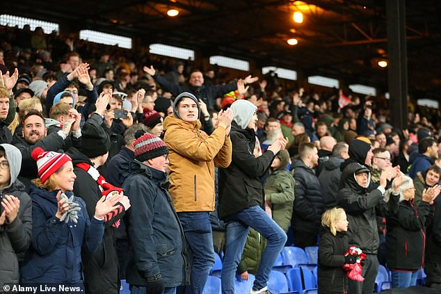 Saints fans expressed their disapproval after a string of poor results in the Premier League