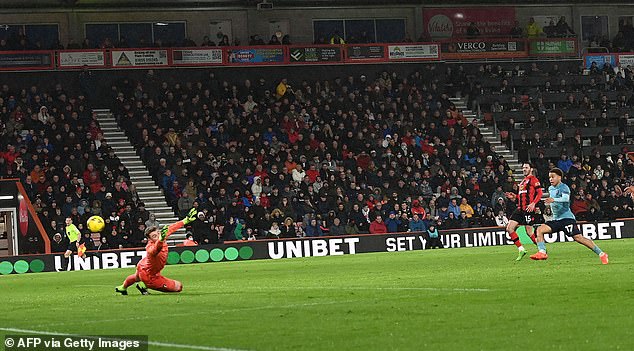 Benson's second goal seals victory for the Championship leaders against Bournemouth