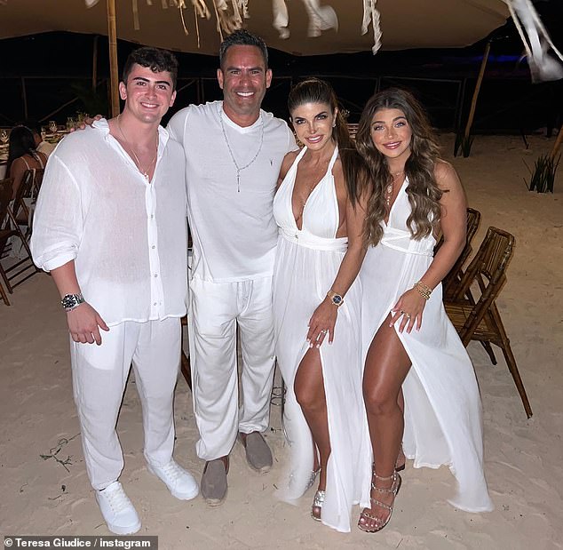 Dynamic Couple: The dynamic couple have a combined six children: Giudice shares daughters Audriana, 13, Milania, 16, Gabriella, 18, and Gia, 21, with ex-husband Joe Giudice, while Ruelas is father to Louie Jr., 19, and Nicholas, 21, from a previous relationship