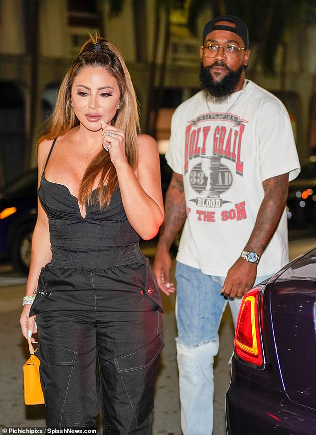 Keeping it casual: Scottie, who is the second-oldest son of retired Hall of Fame basketball star Michael Jordan, also kept his style casual as he joined Larsa and friends