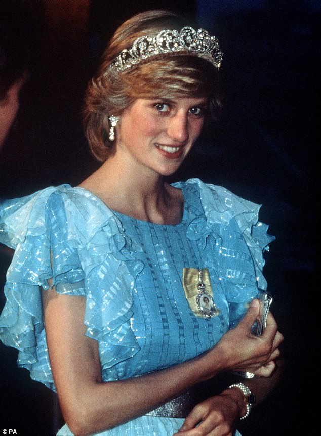 Princess Diana pictured in the Spencer family tiara in 1983. Meghan planned to wear the Spencer tiara before the Queen offered to lend her one from the Royal Collection for her wedding