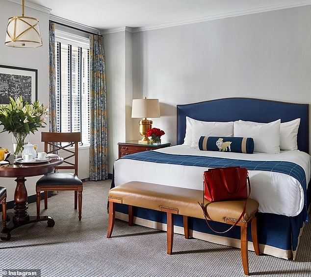 The couple was staying at the Yale Club in Manhattan and the children stayed in one of the rooms while the Tejeras went out.  Pictured: A generic image of a room at the Yale Club