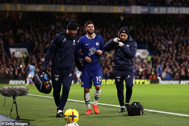 Injury woes continue to plague Potter's side as Christian Pulisic went off injured against Man City