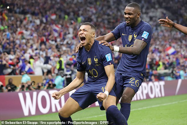 Thuram (R) was part of the France team that reached the World Cup final in December