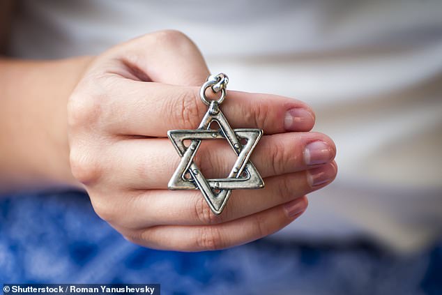 The woman was wearing the Star of David (pictured) when neo-Nazis approached her in Coles.