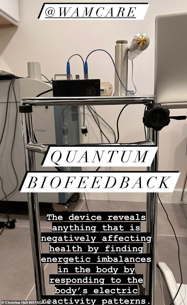 Process: Christina was dealing with 'unexplained health things' that she thought might be 'related to breast implants', so she got tested via quantum biofeedback