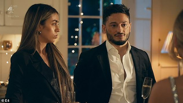 It's over: The TV personality recently split from Reza Amiri-Garroussi's on-and-off boyfriend of eight years after becoming unhappy in their relationship (pictured together on Made in Chelsea)