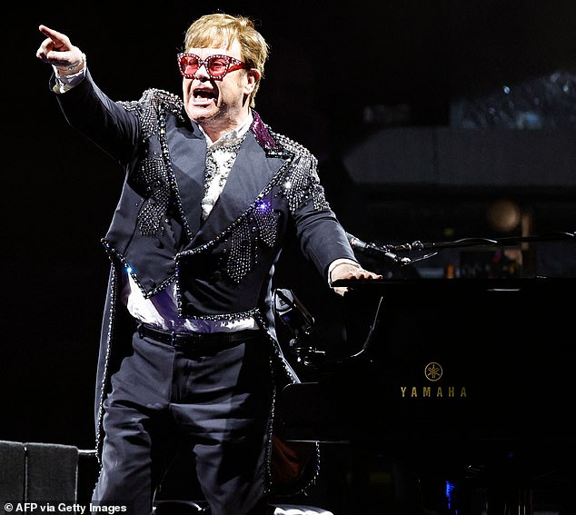 Billed as the 'definitive Elton John experience', the VIP package offers buyers a luxury seat, drinks and canapés and a photo opportunity with Elton's iconic Yamaha grand piano - but not with the singer himself.