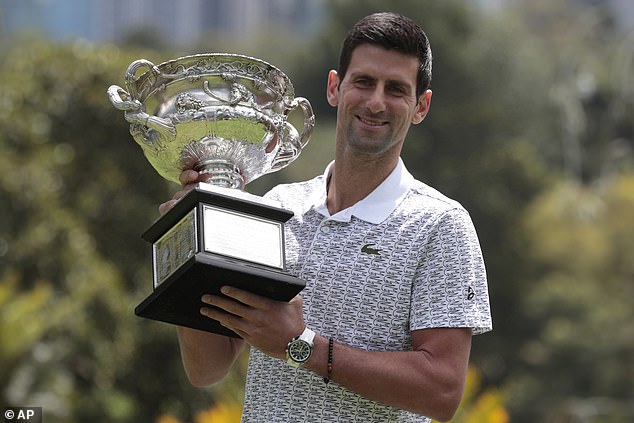 Novak Djokovic, pictured with the 2020 Australian Open trophy, is looking for a record-extending tenth title when the 2022 tournament kicks off on January 16.