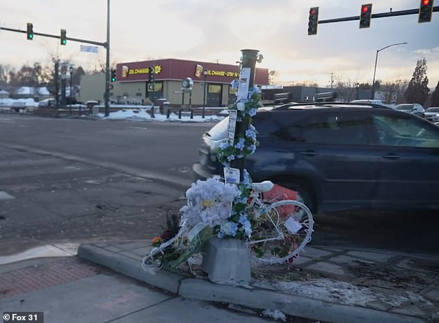 A ghost bike currently stands in honor of Rocklin.  It consists of handwritten messages of love.