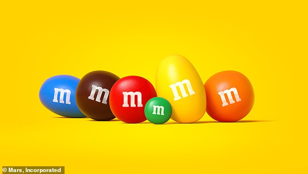 M&M's will also be using a variety of different shapes and sizes of the brand's iconic and colorful candies.