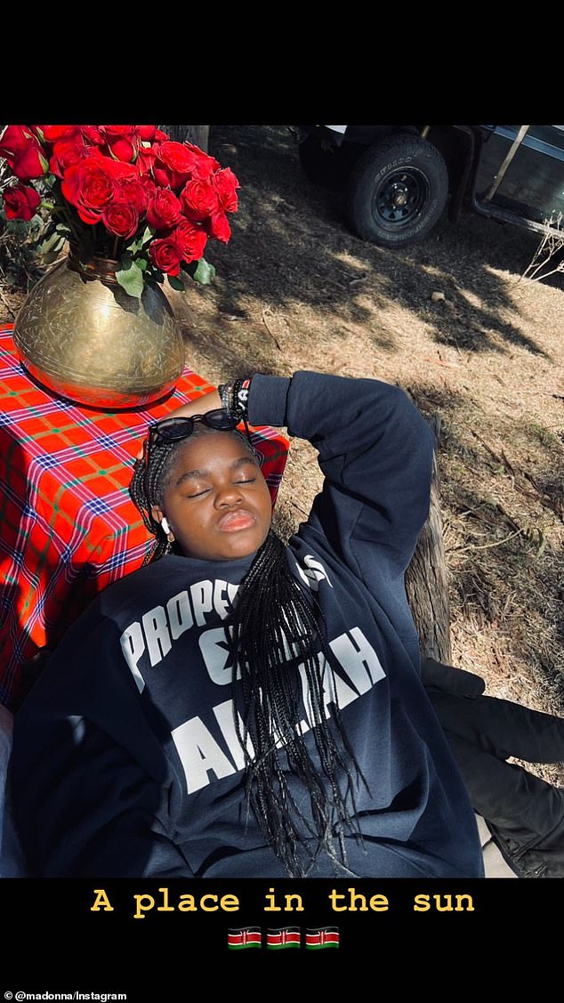 Daughter: Mercy appeared to be taking a nap under a shady tree in several photos