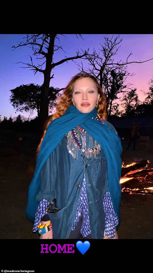 Keeping busy: Madonna has been keeping busy during her trip to Africa with her family