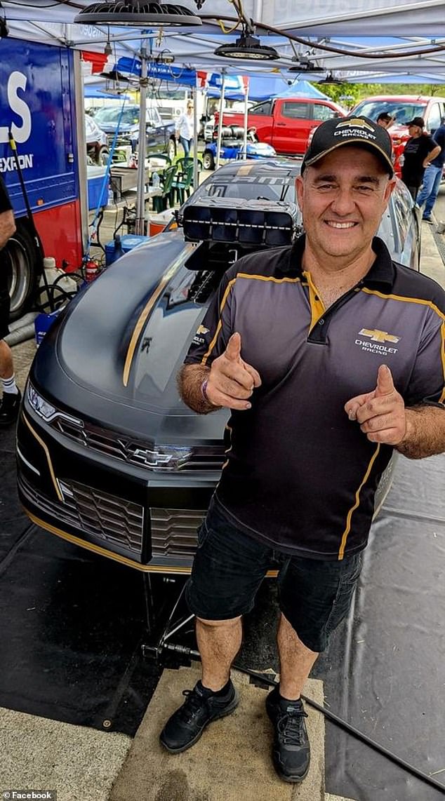 Sam Fenech was competing in a race at Willowbank Raceway west of Brisbane in his Chevrolet Camaro when the accident occurred just before 7pm on Saturday.