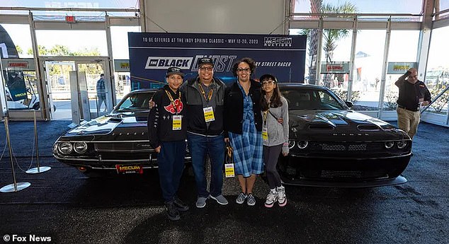 In 2014, however, Qualls told his son Gregory (pictured center left) about the car, which he remembered riding alongside him as a child.