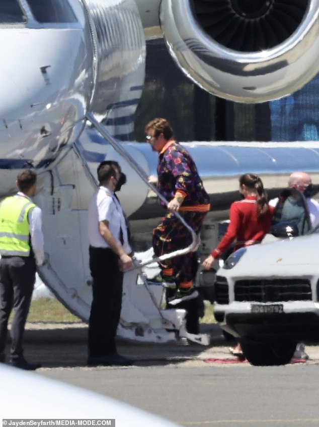 Elton arrived in Australia with his sons Zachary, 12, and Elijah, 9, and the family is believed to have celebrated the New Year in Queensland.