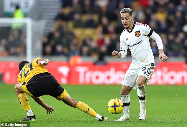 Antony (right) has produced moments but has shown little consistency for Man United so far.