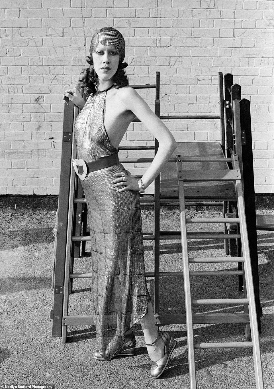 A model poses for Marilyn Stafford at the Chelsea Antique Market on King¿s Road, west London, in 1970.