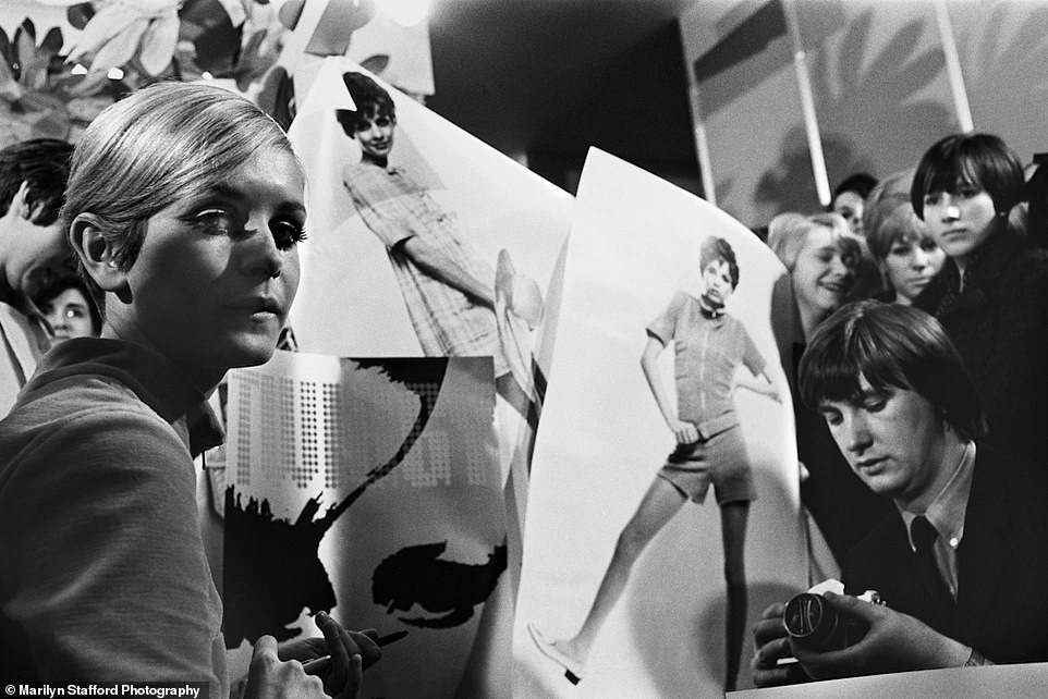 The Fashion Collection: Marilyn Stafford captures Twiggy on a press call in London, circa 1966