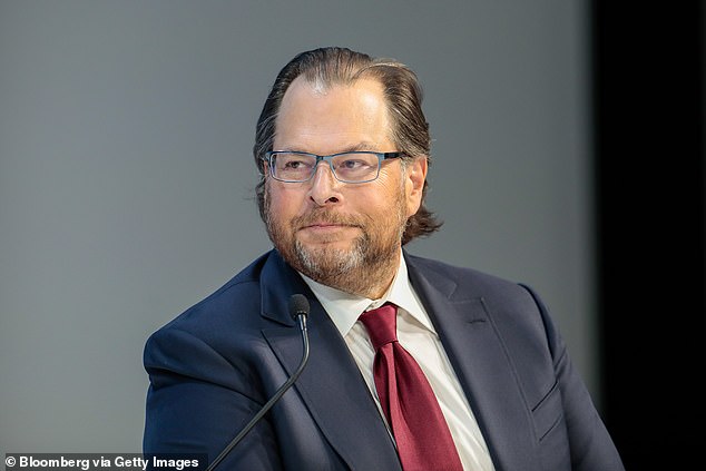 The cuts announced Wednesday at Salesforce are by far the biggest in the 23-year history of a San Francisco company founded by former Oracle executive Marc Benioff, pictured here