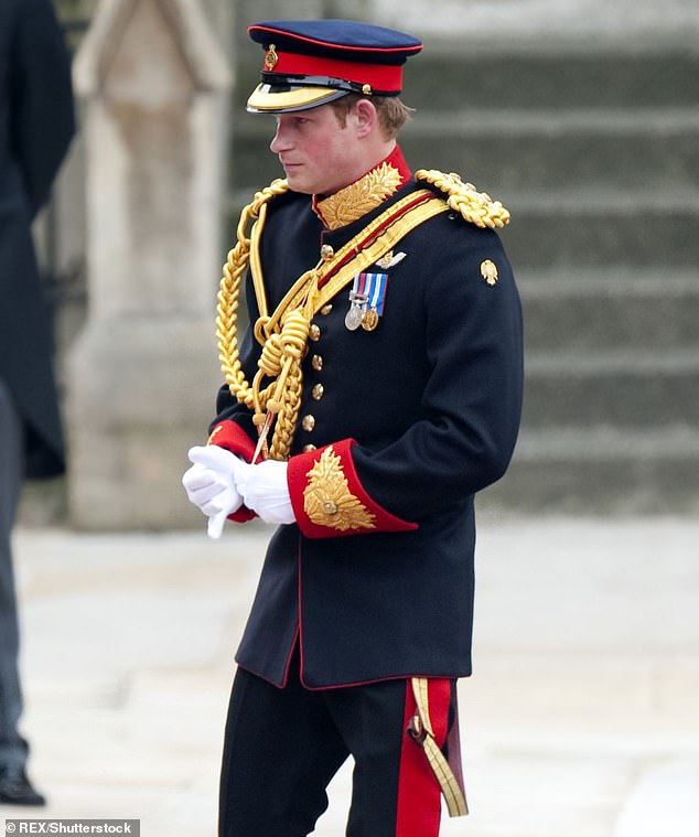 Prince Harry sensationally claimed in Spare's book that he was forced to accept his brother's 'blatant lie' that he was best man at their 2011 wedding (pictured above in Westminster Abbey).