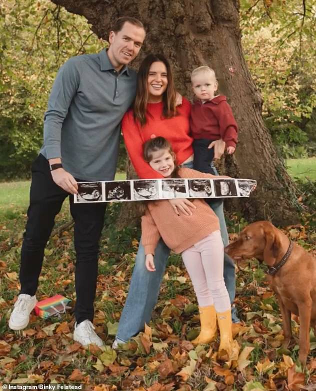 Good news: Binky is already a mom to daughter India, five, with ex-boyfriend and former MIC co-star Josh Patterson, and shares son Wolfie, 20 months, 2021, with Max (pictured)