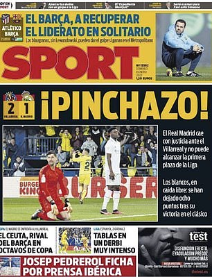 'Pinchazo', which means 'puncture' or 'puncture', was featured on the cover of Sport