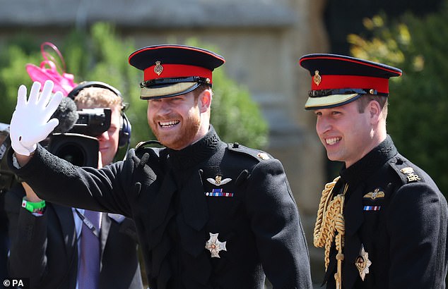 Prince Harry suggested in the memoir that Prince William was not his real best man and refused to spend the night with him before their wedding (pictured of the day)