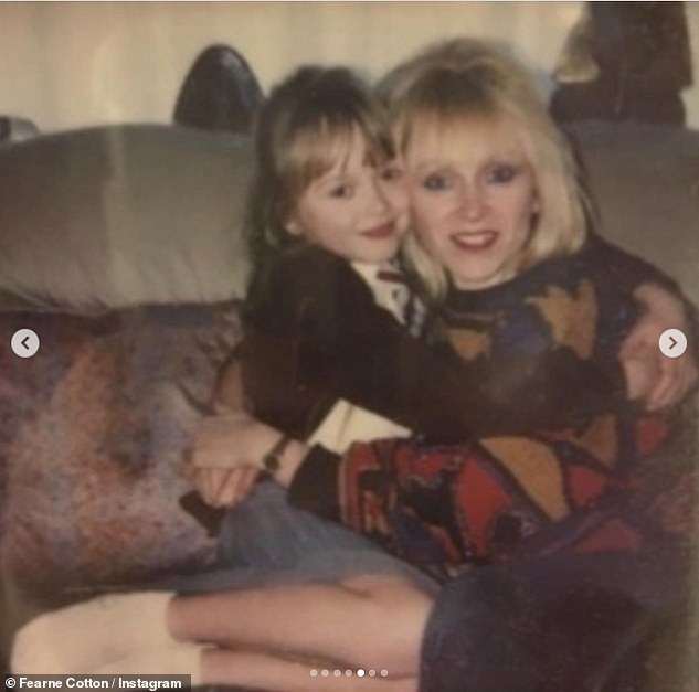 Adorable: The radio host looked content as she smiled alongside her mom in a sweet snap