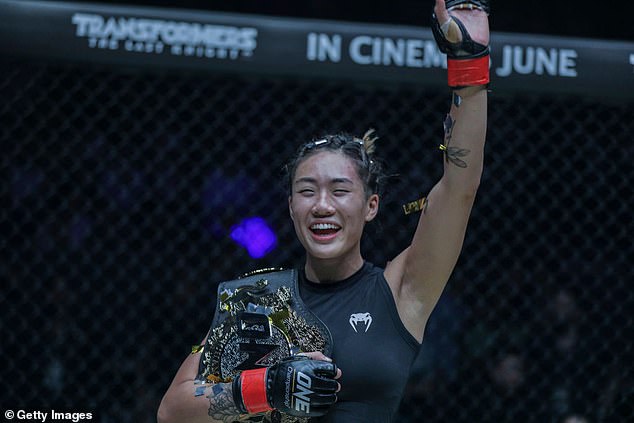 Lee was suggested to join her siblings as world champion, Angela (pictured), who holds the ONE Championship atomweight world title and her brother, Christian, the ONE Lightweight Champion.