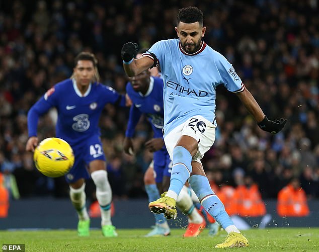 Riyad Mahrez scored a pair of goals to help Man City knock Chelsea out of the FA Cup