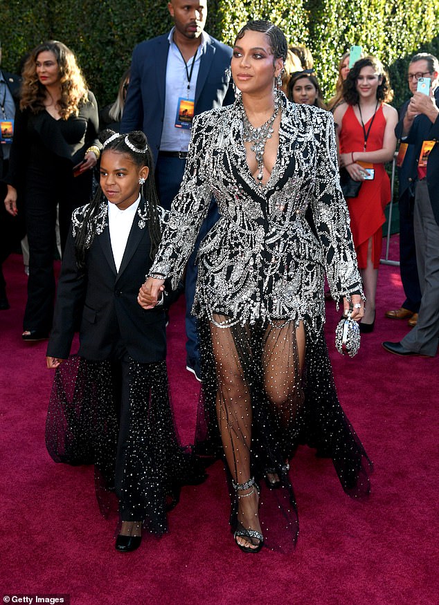 Grammy Award: Blue won her first Grammy at age nine for her collaboration with Beyonce on the video for Brown Skin Girl.  Her win made her the second-youngest Grammy winner in history (pictured in Los Angeles in July 2019)