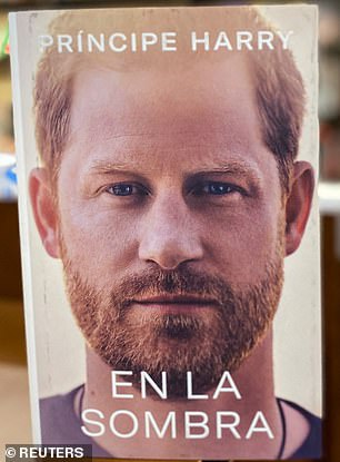 Excerpts from Harry's memoir Spare were published after it accidentally went on sale in Spain.  A copy of the book is seen here in a shop in Barcelona