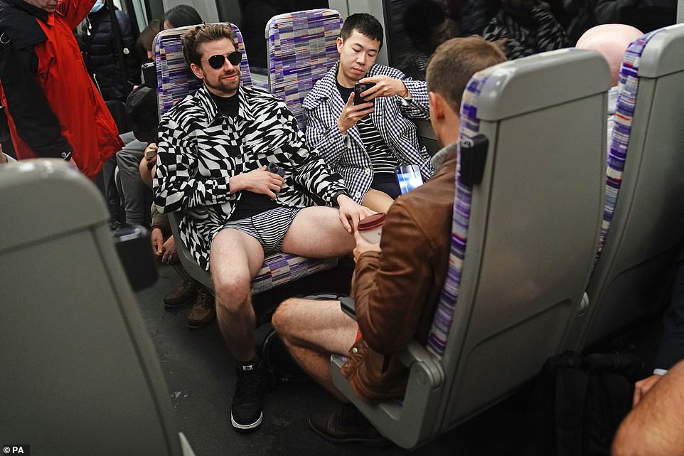 The Elizabeth line, which opened last year, welcomed its first pantsless passengers, with hundreds traveling in their underwear.