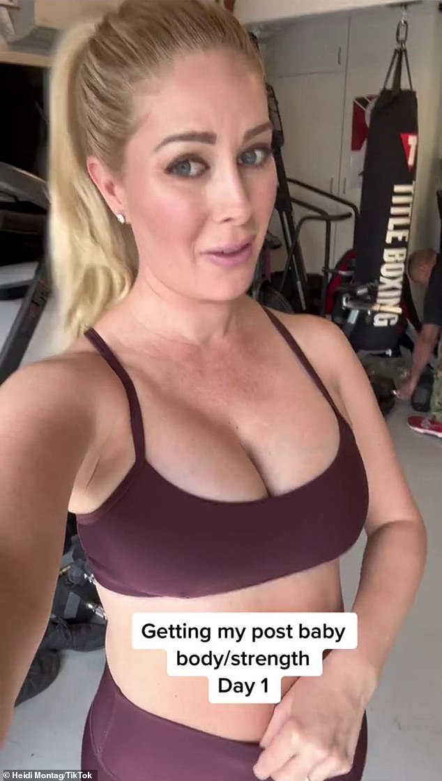 Heidi announced on TikTok: 'Here we go!  I'm going to prepare this post-baby body, here!'