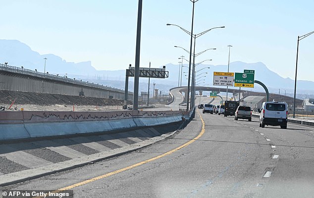 The presidential motorcade ran through closed roads during Biden's visit on Sunday.