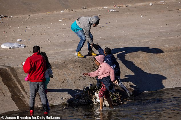 The number of people entering the US through El Paso has dropped by 70 percent according to the White House.  But they could still be seen fording the Rio Grande on Sunday.