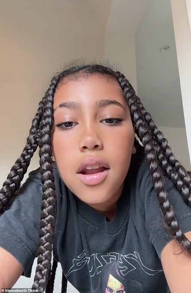 Old clip: North, wearing her hair in pigtails and donning a 'Yeezus' T-shirt with a skeleton at the center, delivered an audio sample from an episode of Keeping Up With the Kardashians from 2019